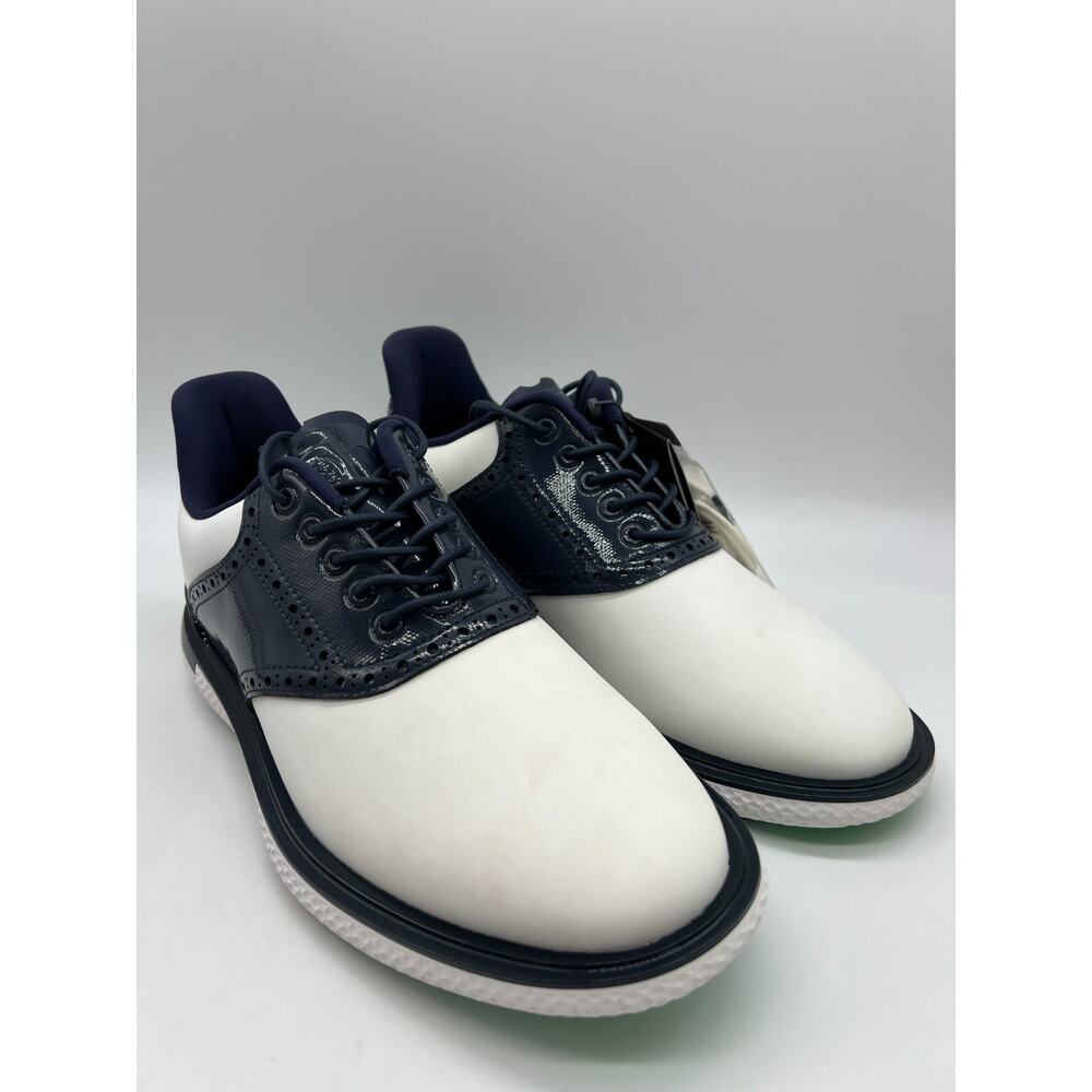 G/FORE Galivant2r T.P.U. Saddle Men 7. 5W Golf Shoes Snow/Twilight GMF000068 - Picture 14 of 16